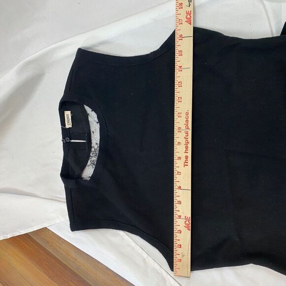 L'Agence Sleeveless Sweater Dress Black Dress Sz 3 Wool Cashmere Mesh Witchygoth - Picture 14 of 15